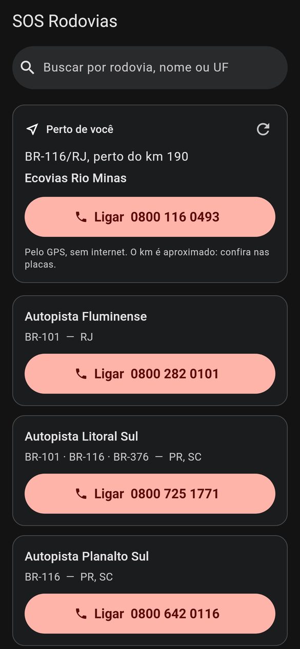 O cartão Perto de você no tema escuro